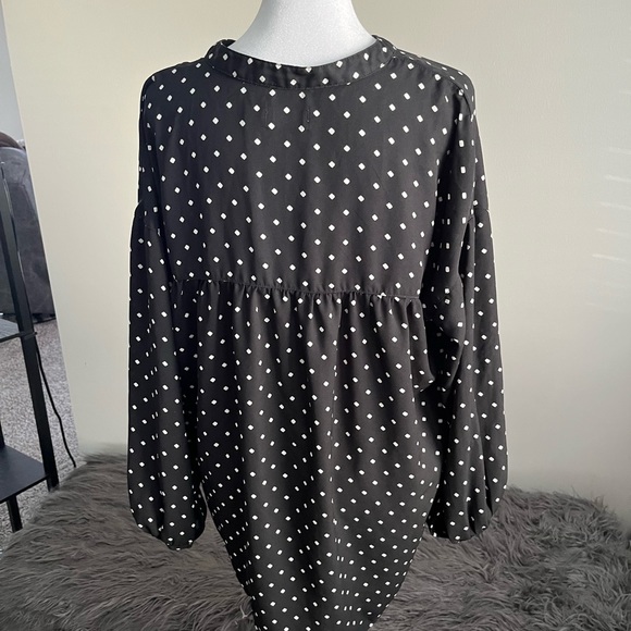 Black half button up - Picture 3 of 3